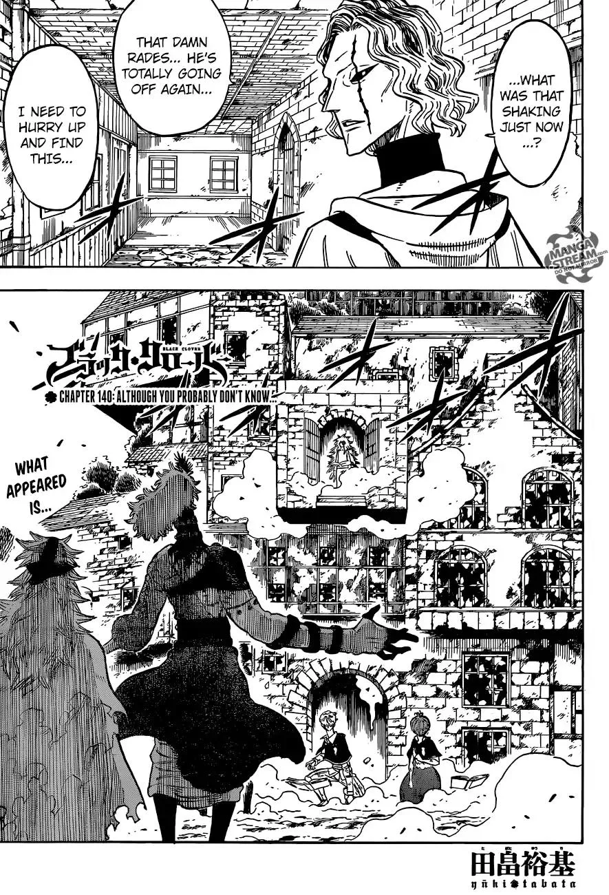 Read Black Clover Chapter 140 - Although You Probably Don't Know... Online