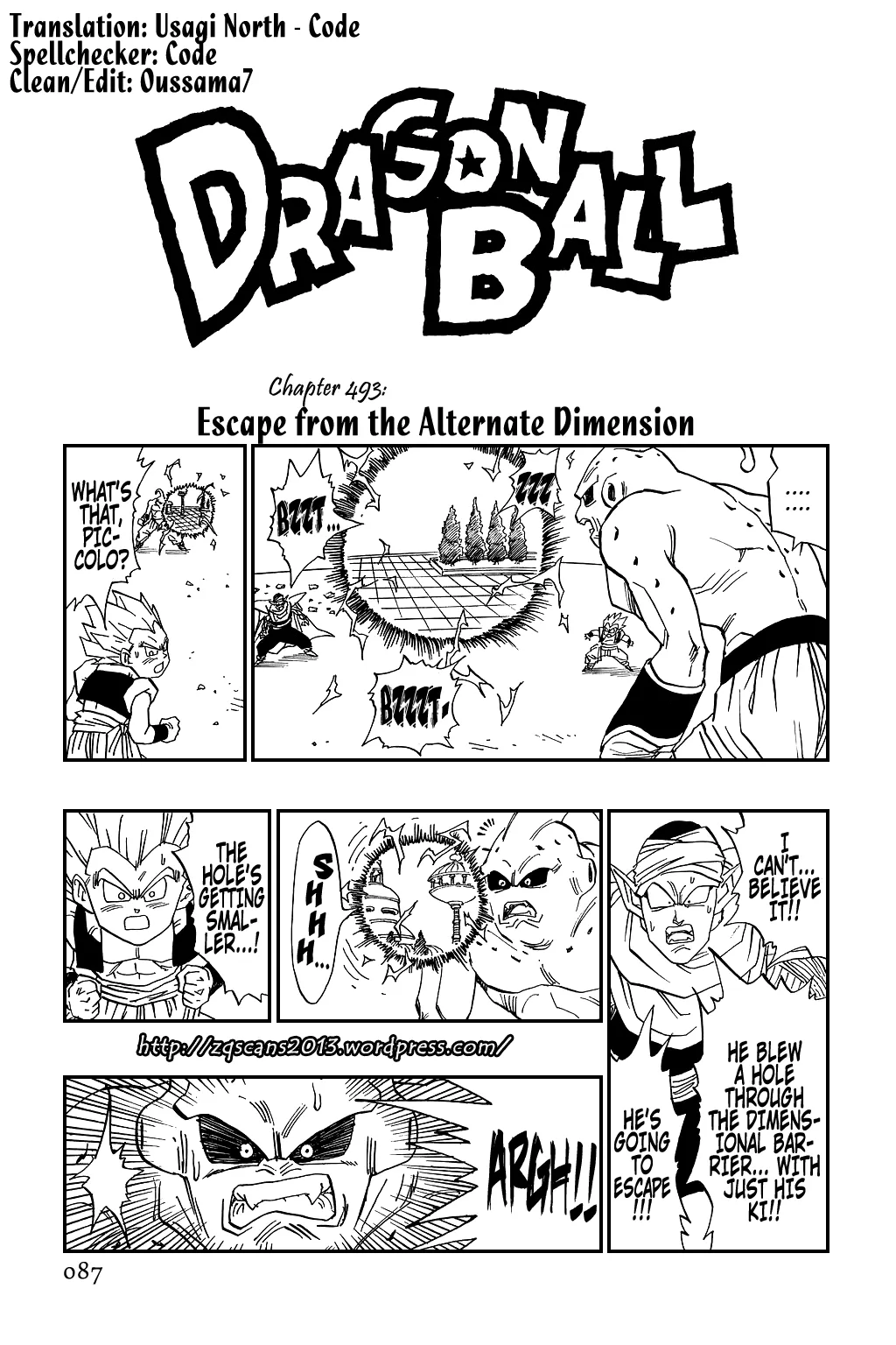 Read Dragon Ball Chapter 493 - Escape from the Alternate Dimension Online