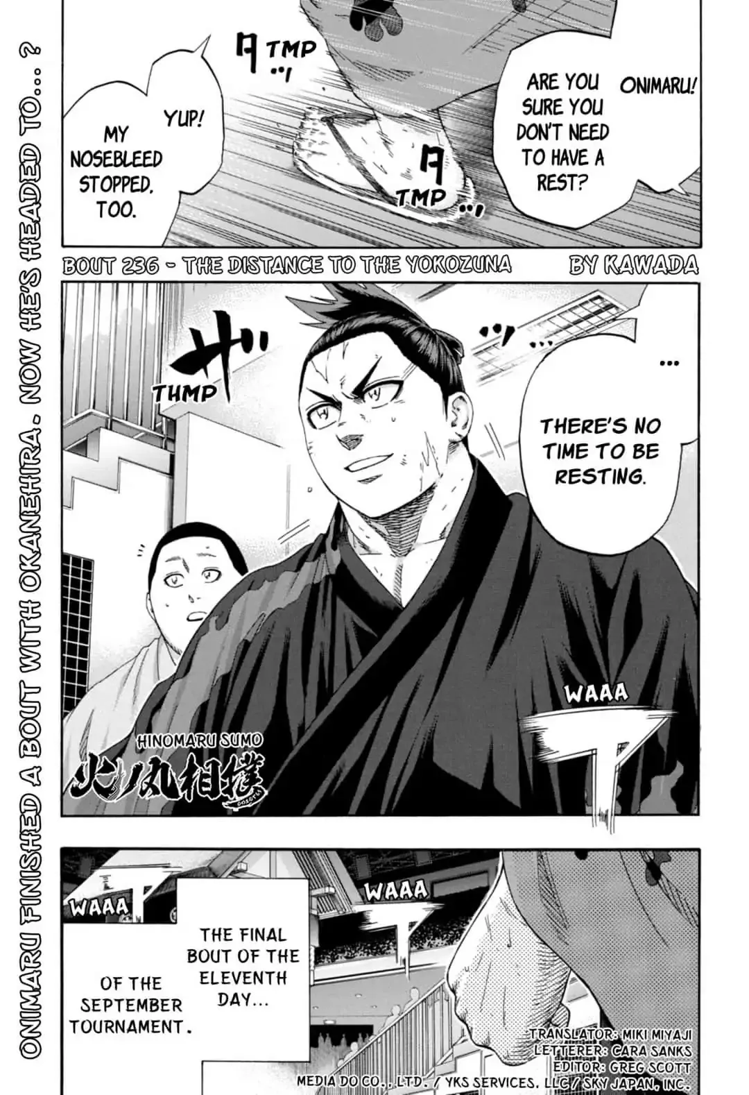 Read Hinomaru Zumou Chapter 236 - The Distance to The Yokozuna Online