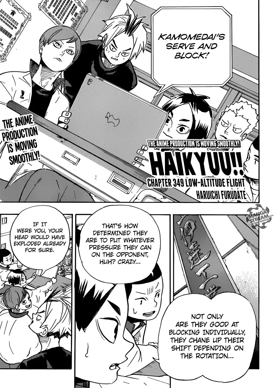 Read Haikyu!! Chapter 349 - Low-Altitude Flight Haruichi Furudate Online