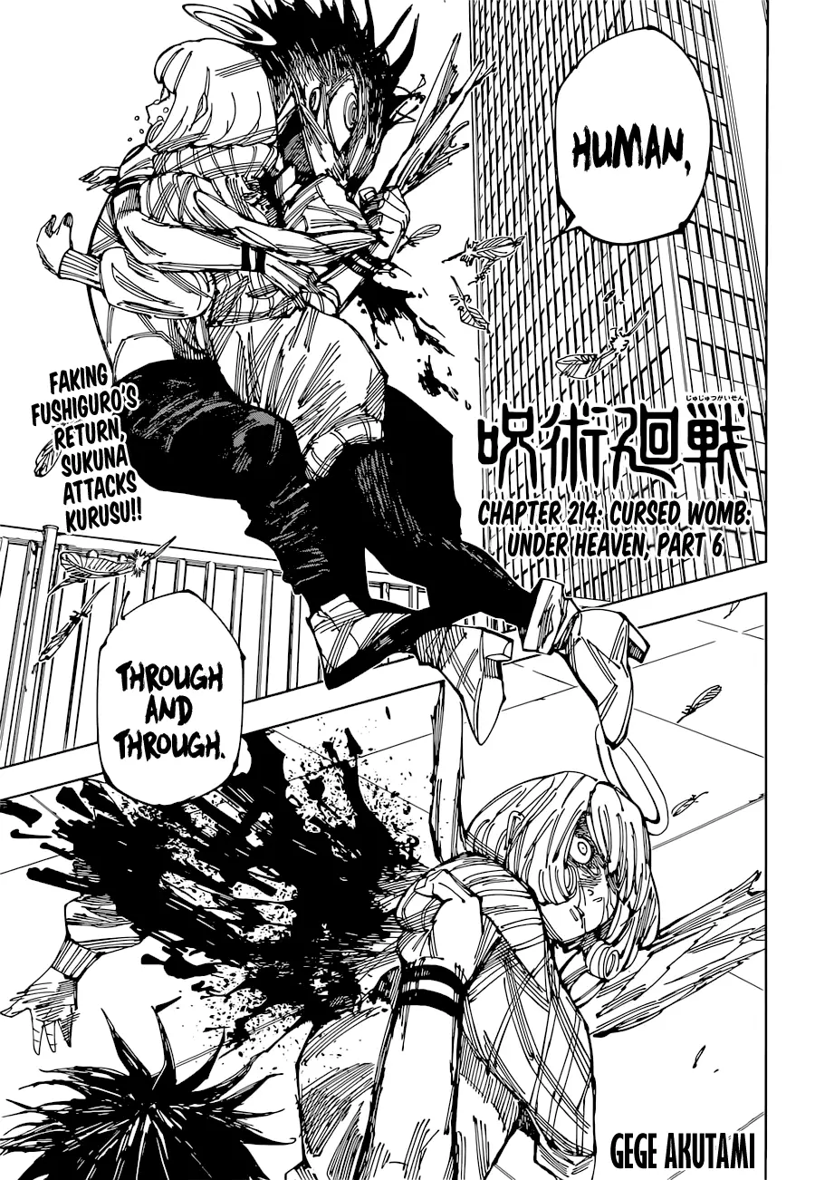 Read Jujutsu Kaisen Chapter 214 Online