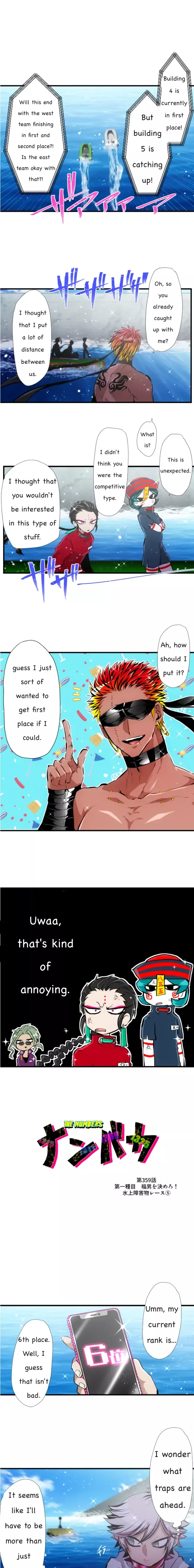 Read Nanbaka Chapter 359 - Event 1 Let's Decide Who's Lucky! Obstacle Race on the Water 5 Online