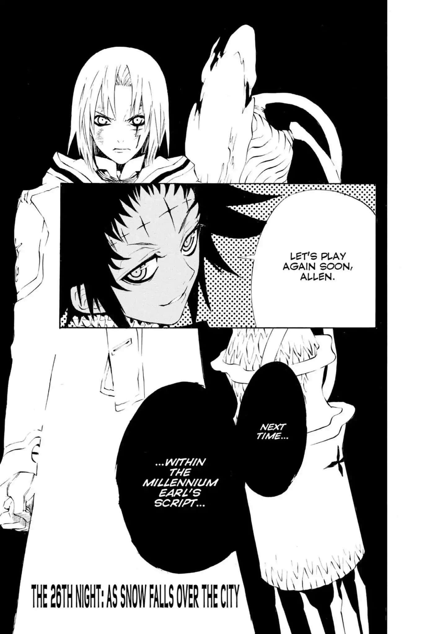 Read D.Gray-man Chapter 26 - Vol.3 The 26th Night: As Snow Falls Over the City Online