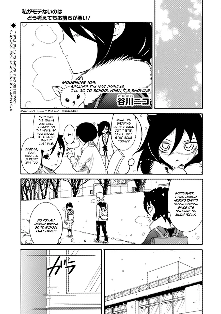 Read It’s Not My Fault That I’m Not Popular! Chapter 109 - Because I'm Not Popular, I'll Go To School When It's Snowing Online