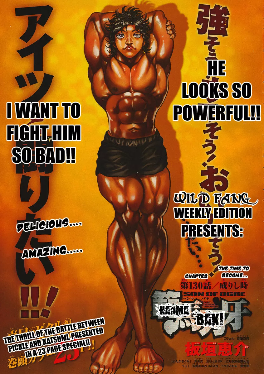 Read Hanma Baki Chapter 130 - The Time to Become Online