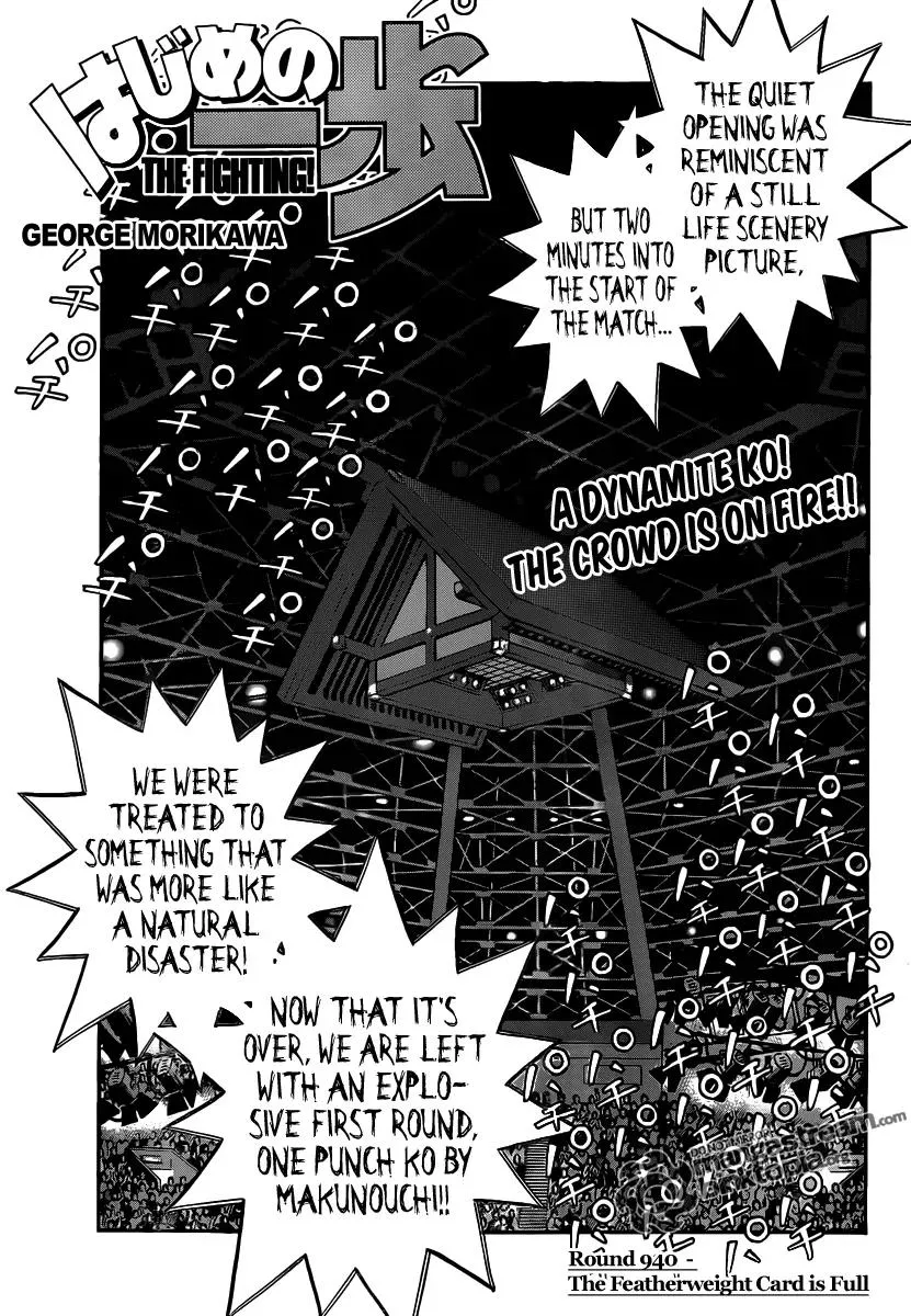 Read Hajime no Ippo Chapter 940 - The Featherweight Card Is Full Online