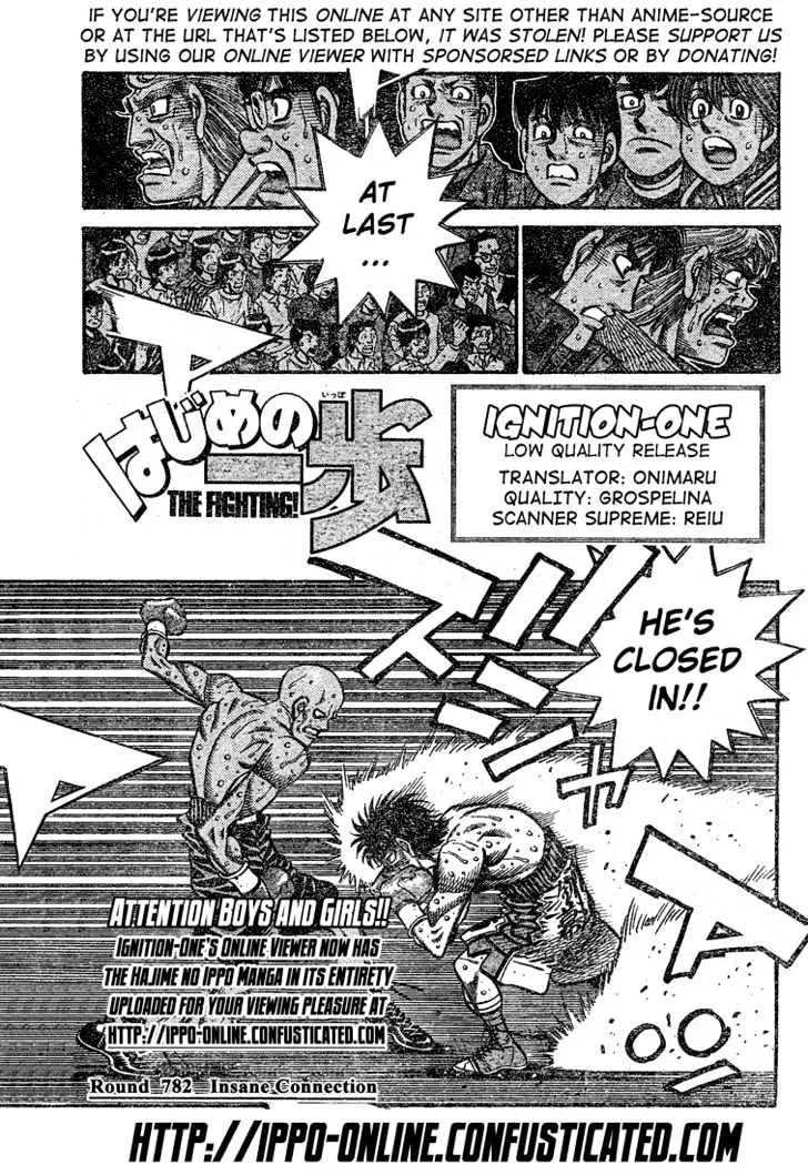 Read Hajime no Ippo Chapter 782 - Insane connection Online