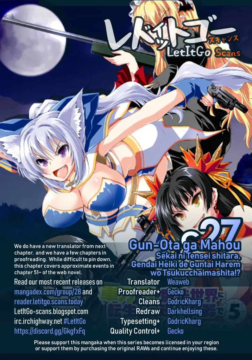 Read Gunota ga Mahou Sekai ni Tensei Shitara, Gendai Heiki de Guntai Harem o Tsukucchaimashita!? Chapter 27 Online