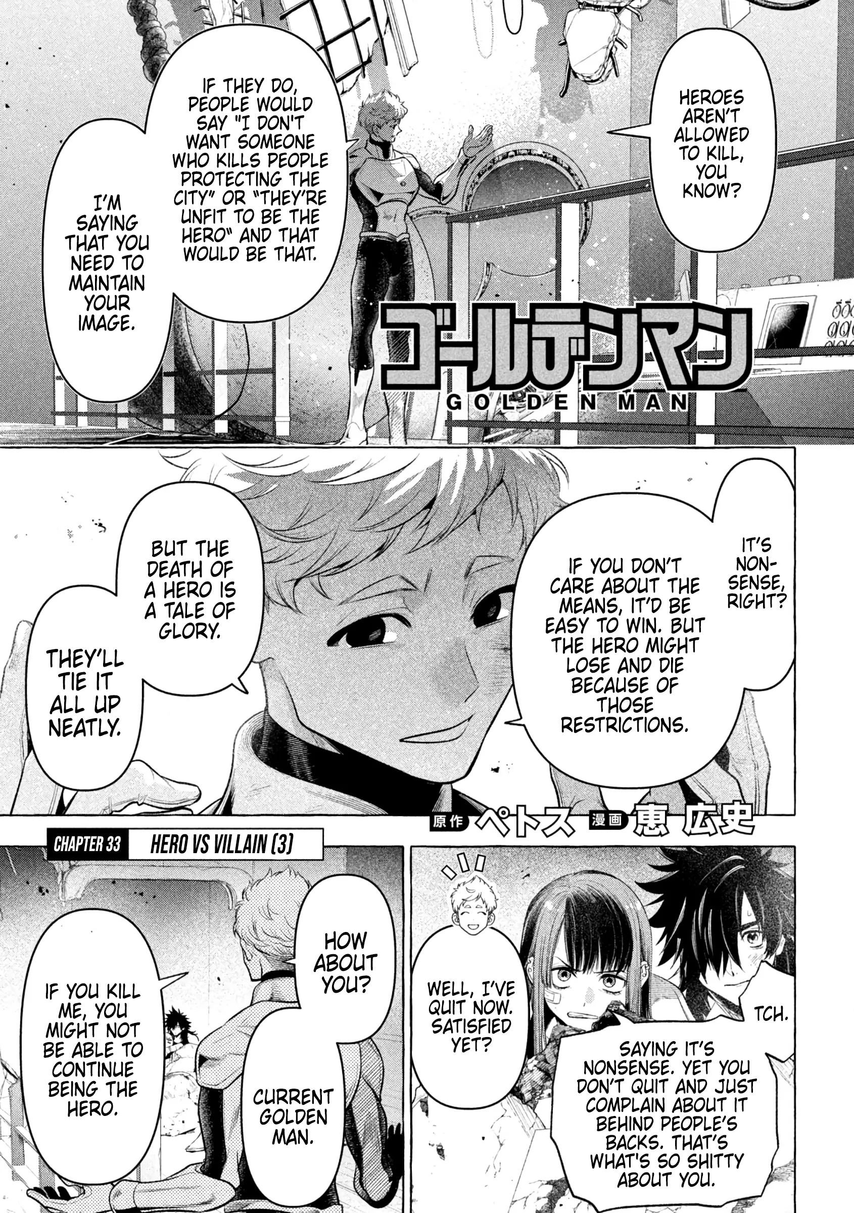 Read GOLDEN MAN Chapter 33 - Hero VS Villain (3) Online