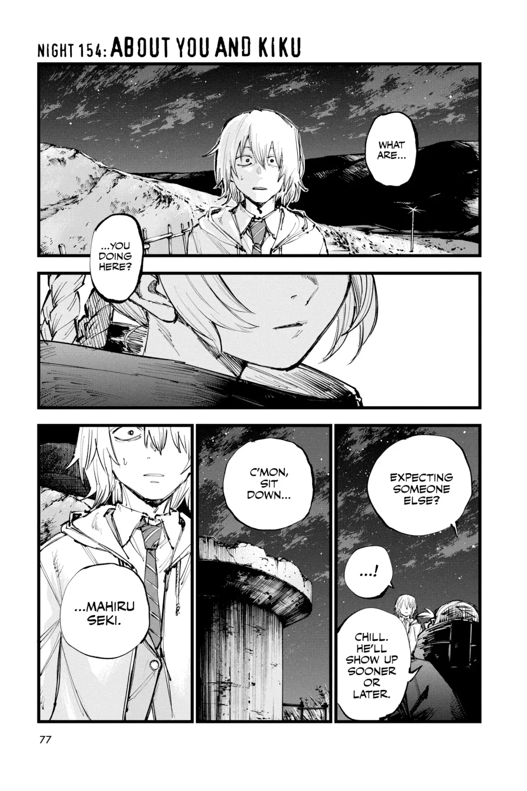 Read Yofukashi no Uta Chapter 154 Online