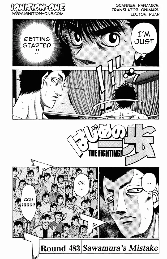 Read Hajime no Ippo Chapter 483 - Sawamura's Miscalculation Online