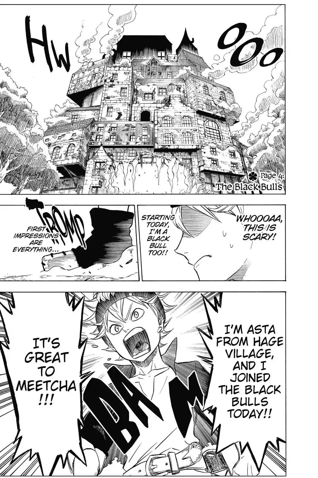 Read Black Clover Chapter 4 - Vol.1 Page 4: The Black Bulls Online