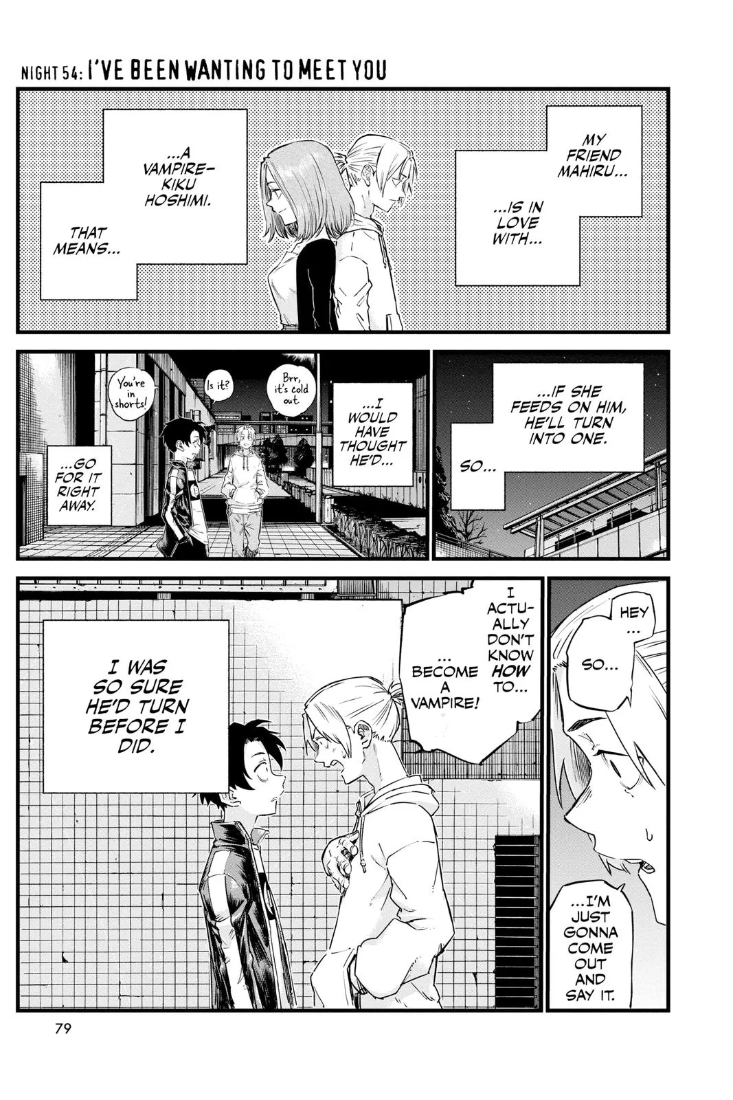 Read Yofukashi no Uta Chapter 54 Online