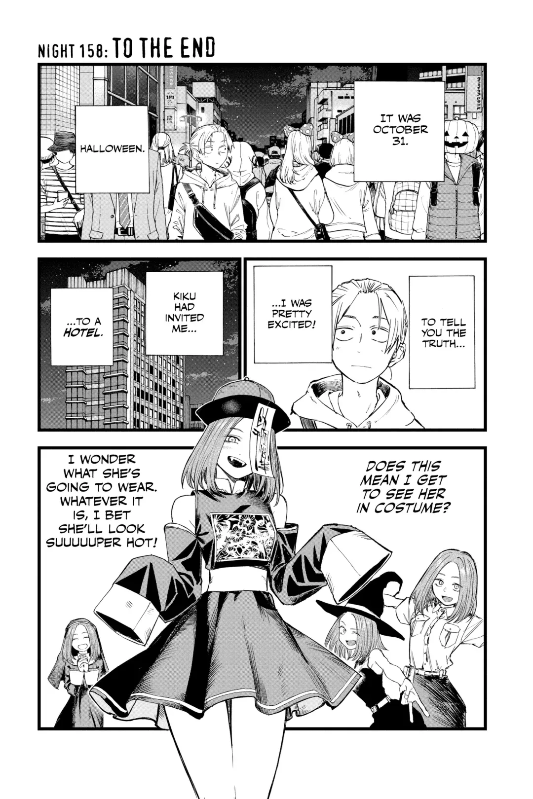 Read Yofukashi no Uta Chapter 158 Online
