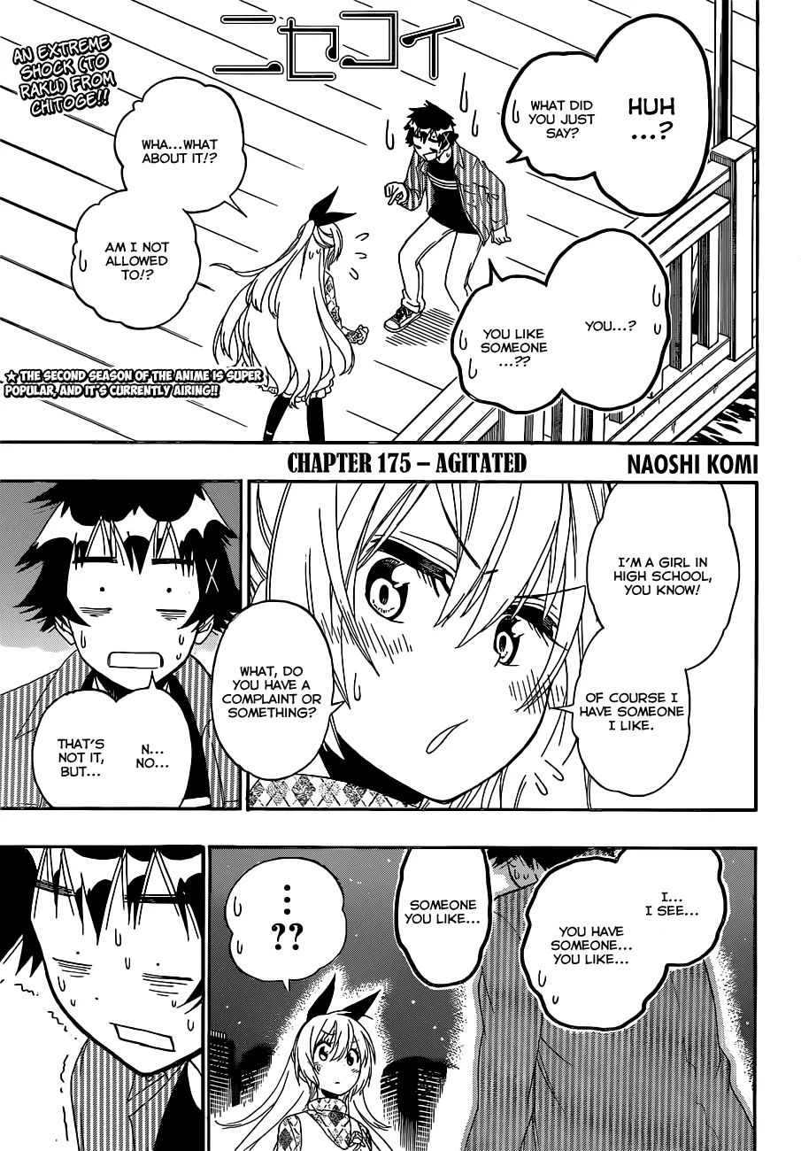 Read Nisekoi Chapter 175 - Agitated Online