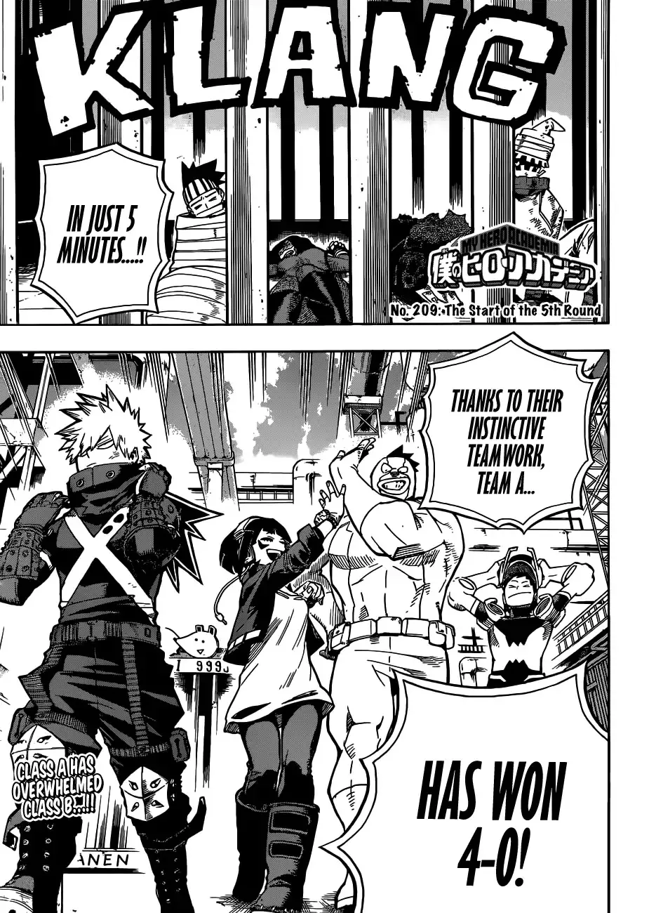 Read Boku no Hero Academia Chapter 209 - The Start of the 5th Round Online