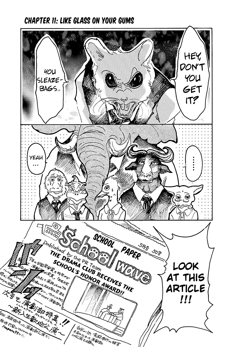 Read Beastars Chapter 11 - Like Glass on Your Gums Online