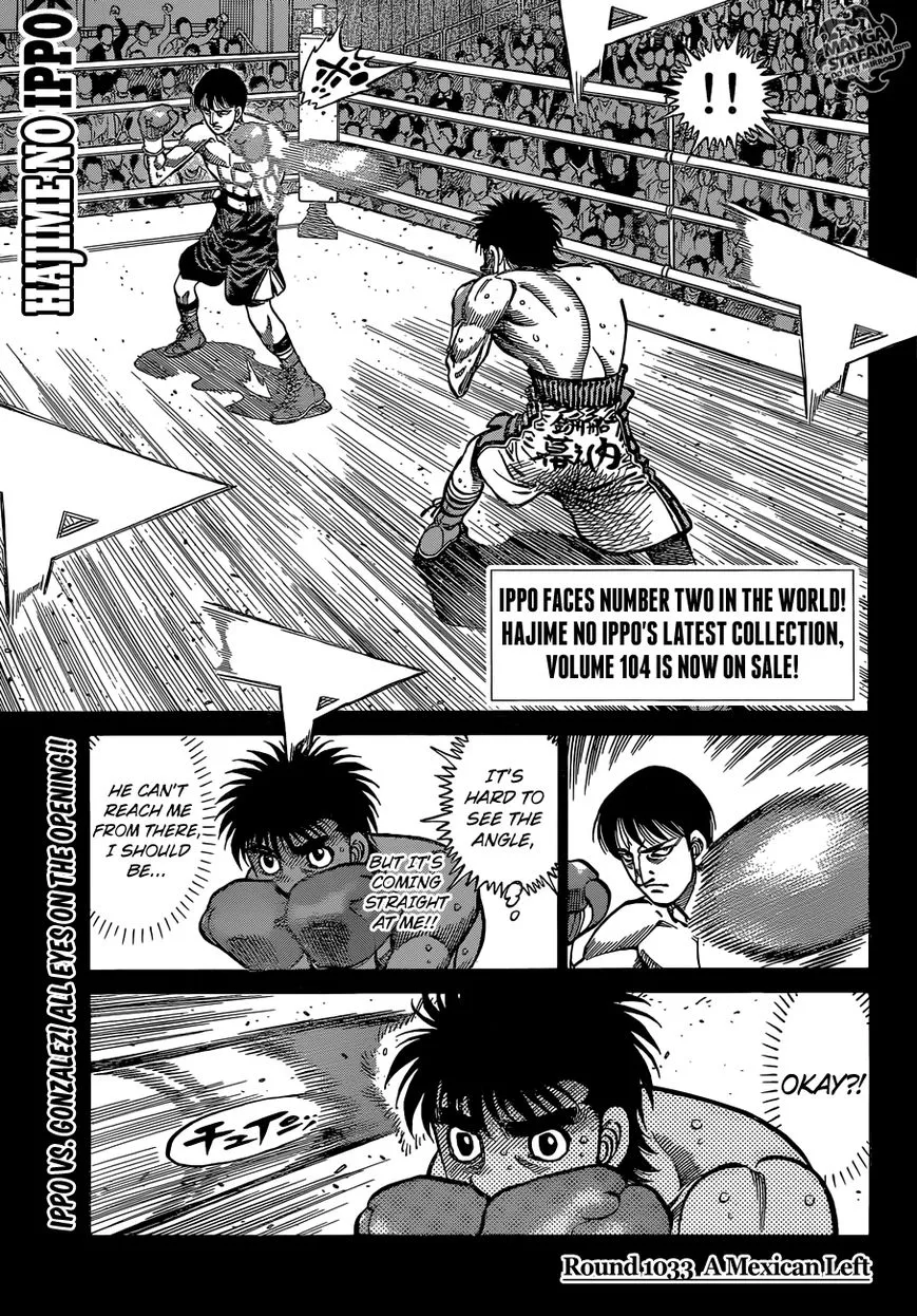 Read Hajime no Ippo Chapter 1033 - A Mexican Left Online