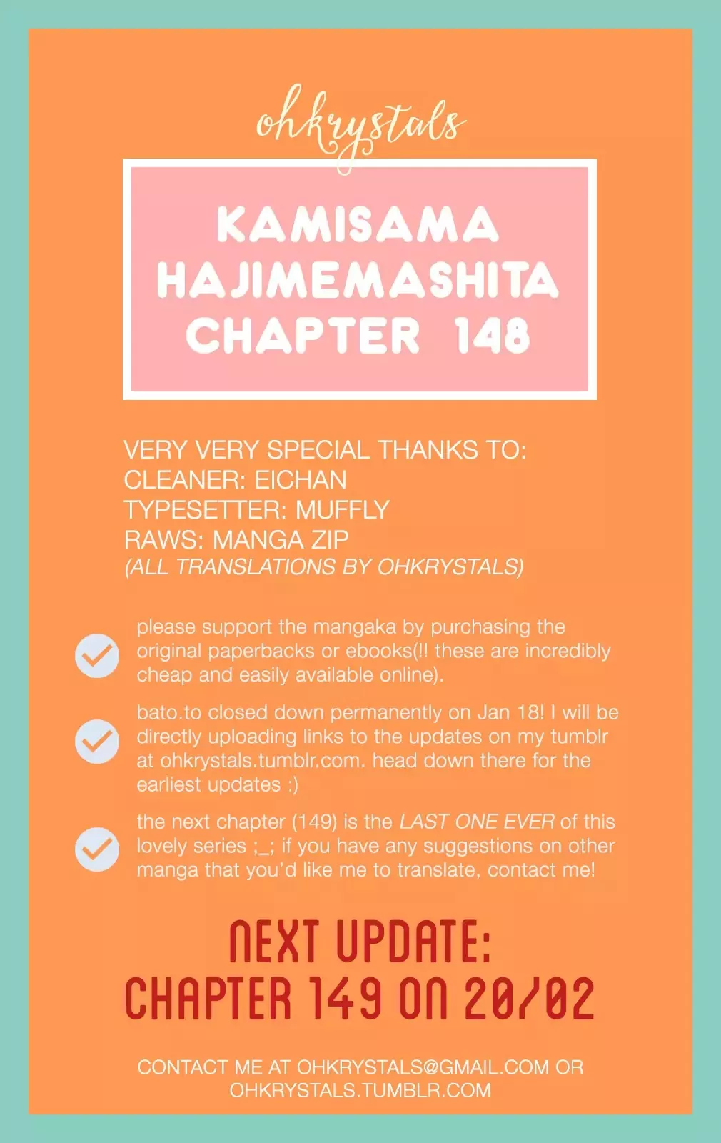 Read Kamisama Hajimemashita Chapter 148 Online