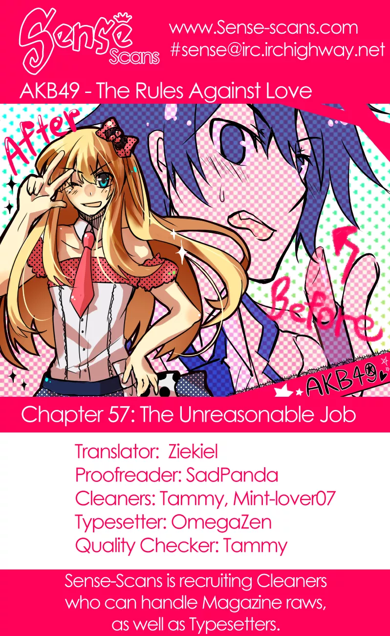 Read AKB49 – Renai Kinshi Jourei Chapter 57 - The Unreasonable Job Online