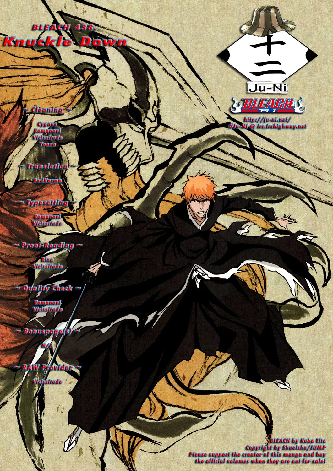 Read Bleach Chapter 438 - Knuckle Down Online