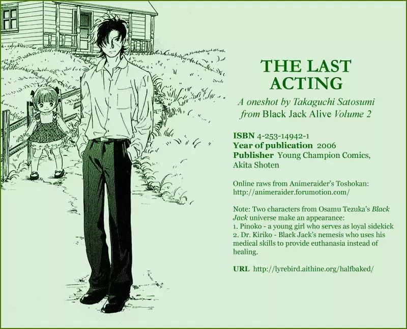 Read Black Jack Alive Chapter 6 - The Last Acting (TAKAGUCHI Satosumi) Online