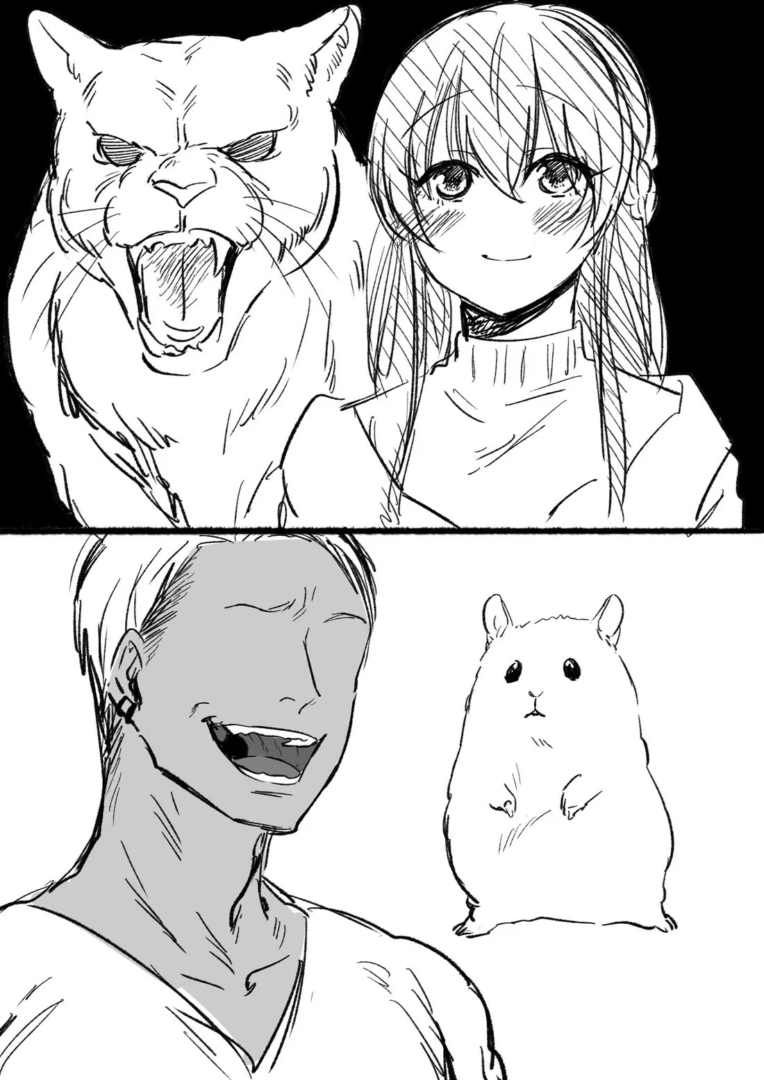 Read Kuma to Usagi wa Tomodachi dewa Irarenai Chapter 2.1 - The Background Has No Particular Meaning Online