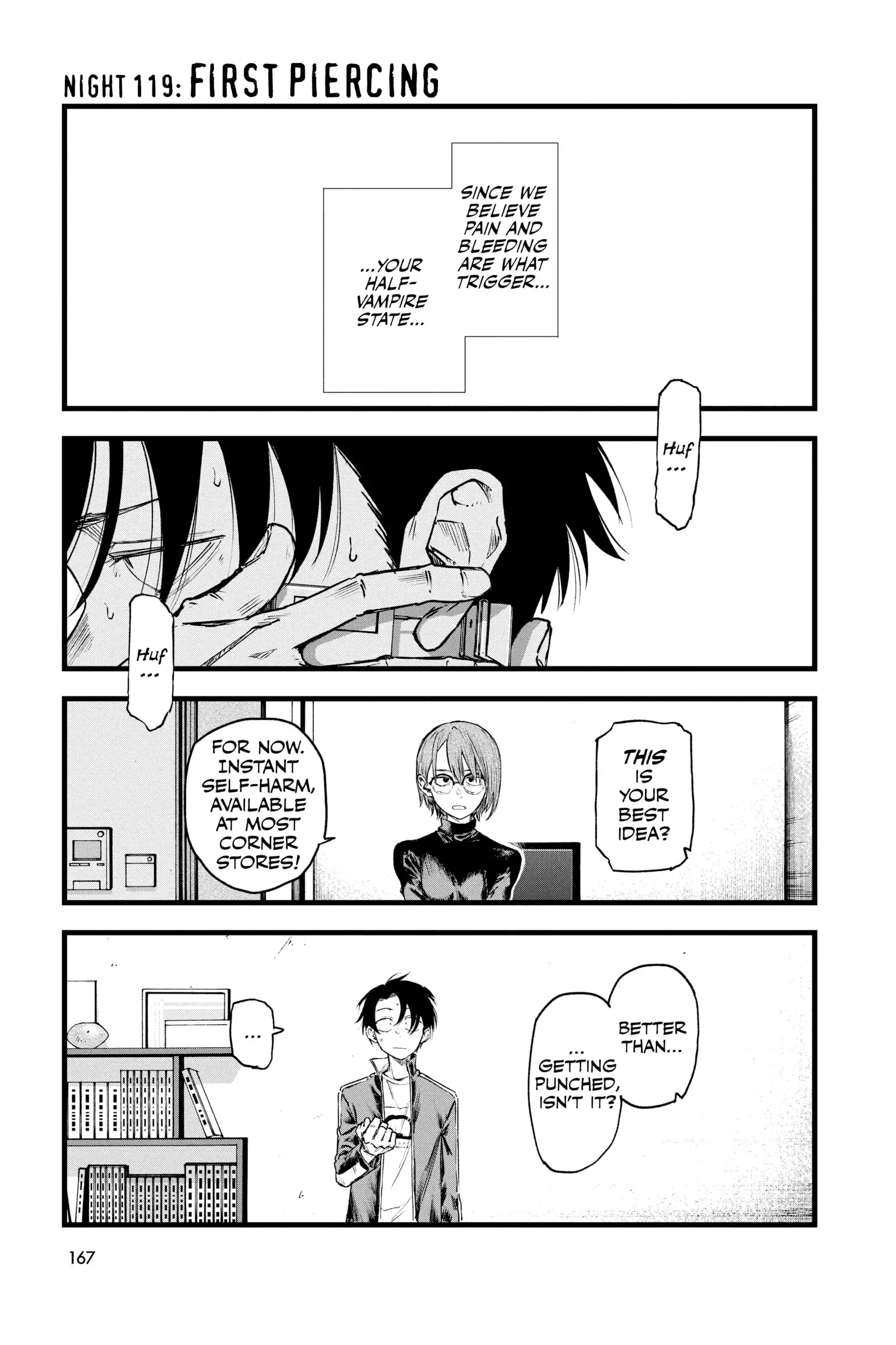 Read Yofukashi no Uta Chapter 119 - First Piercing Online