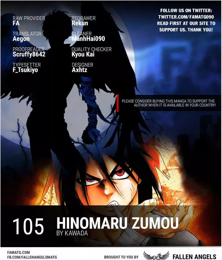 Read Hinomaru Zumou Chapter 105 - The End of The First Day Online
