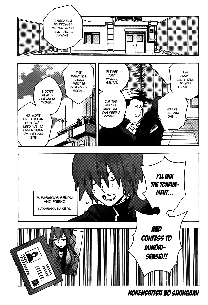Read Hokenshitsu no Shinigami Chapter 23 - Burning Up! The Marathon Tournament Online
