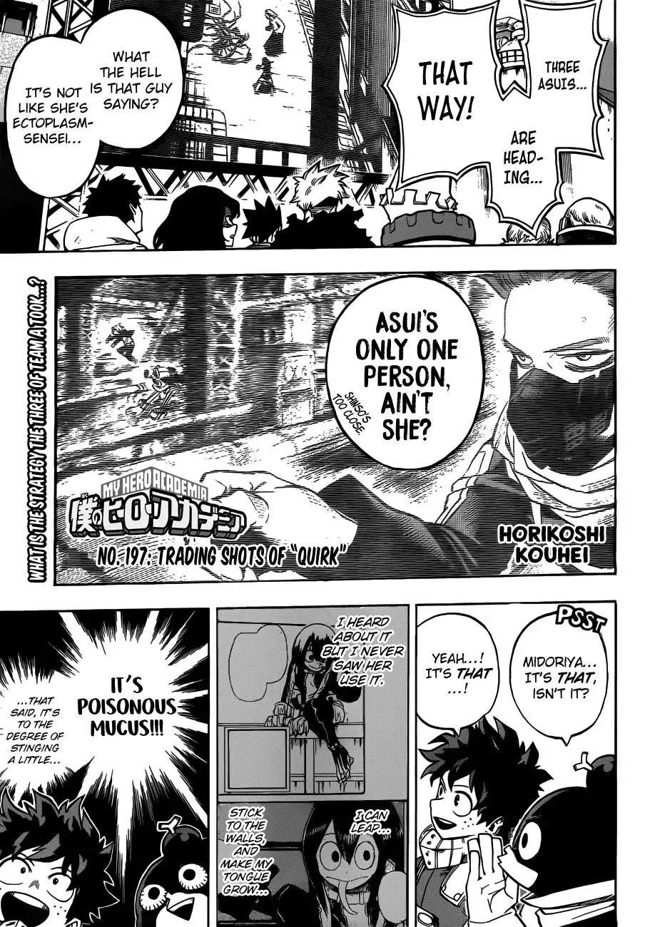 Read Boku no Hero Academia Chapter 197 - Trading Shots of "Quirk" Online