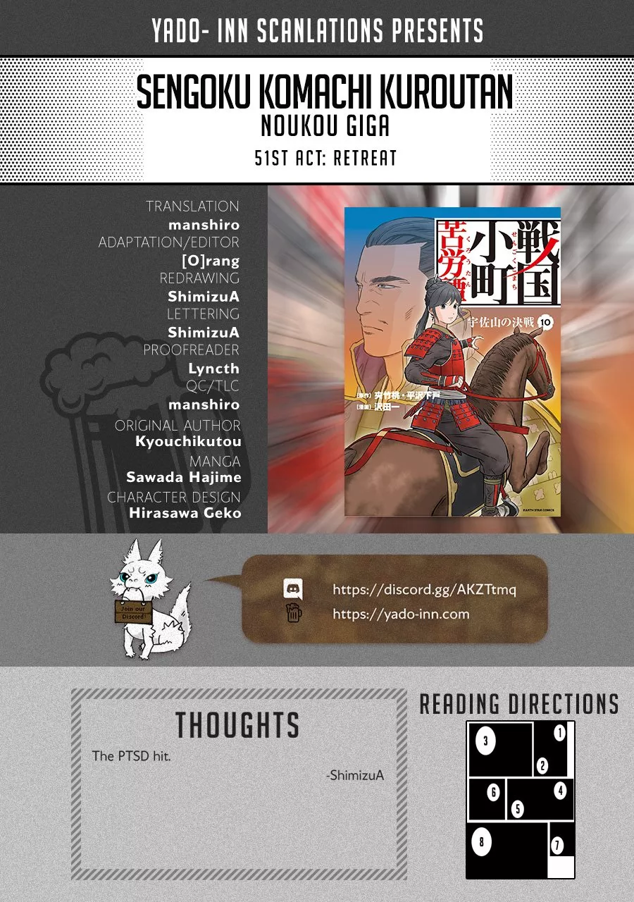 Read Sengoku Komachi Kuroutan: Noukou Giga Chapter 51 - Retreat Online