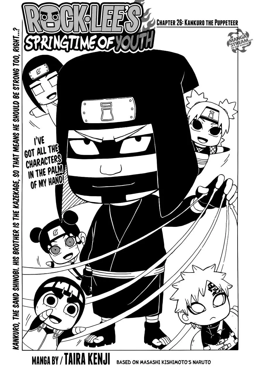 Read Rock Lee no Seishun Full-Power Ninden Chapter 26 - Kankuro The Puppeteer Online