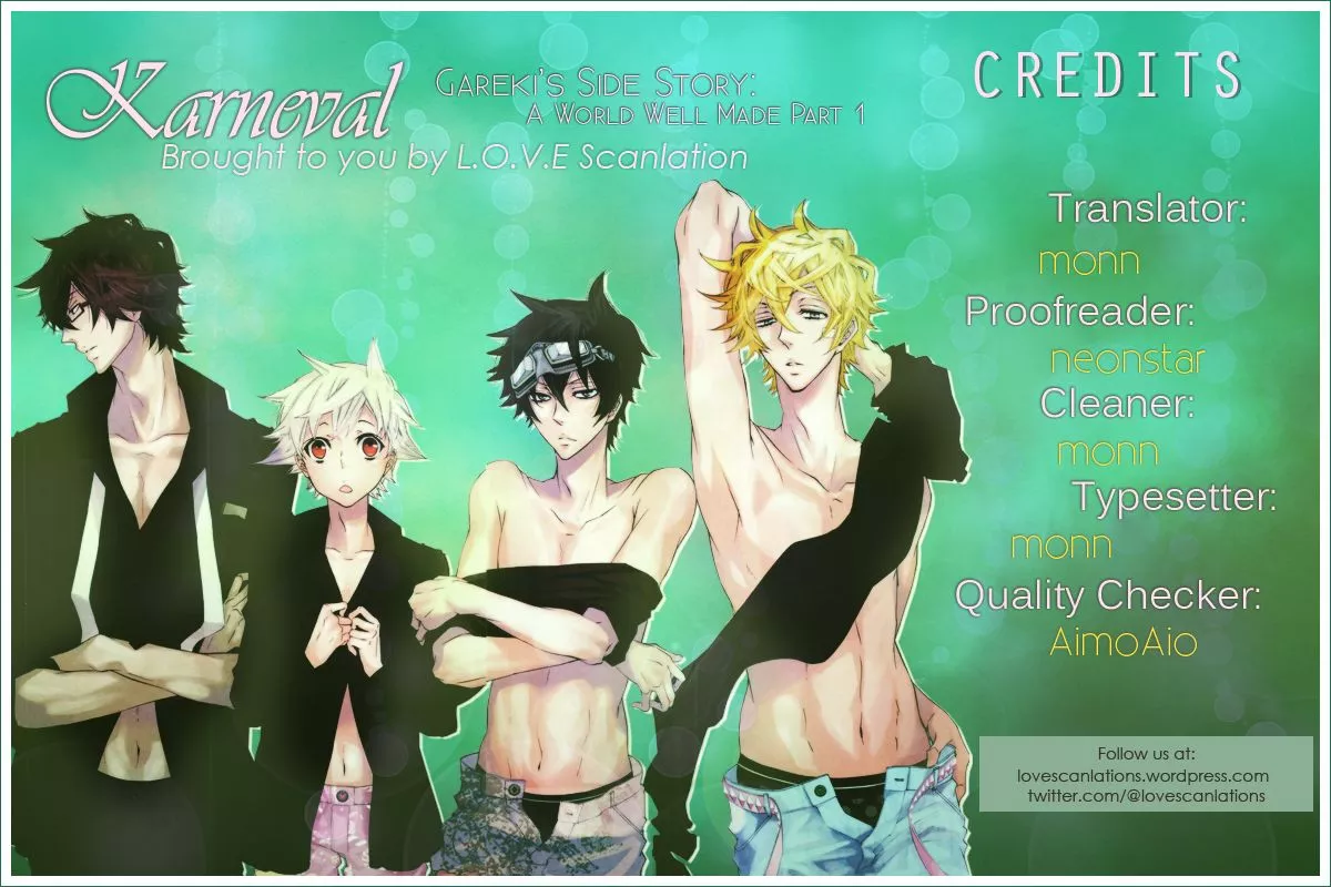 Read Karneval Chapter 58.5 - A World Well Made Part 1 Online