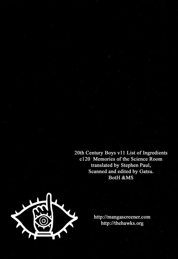 Read 20th Century Boys Chapter 121 - Memories of the Science Room Online