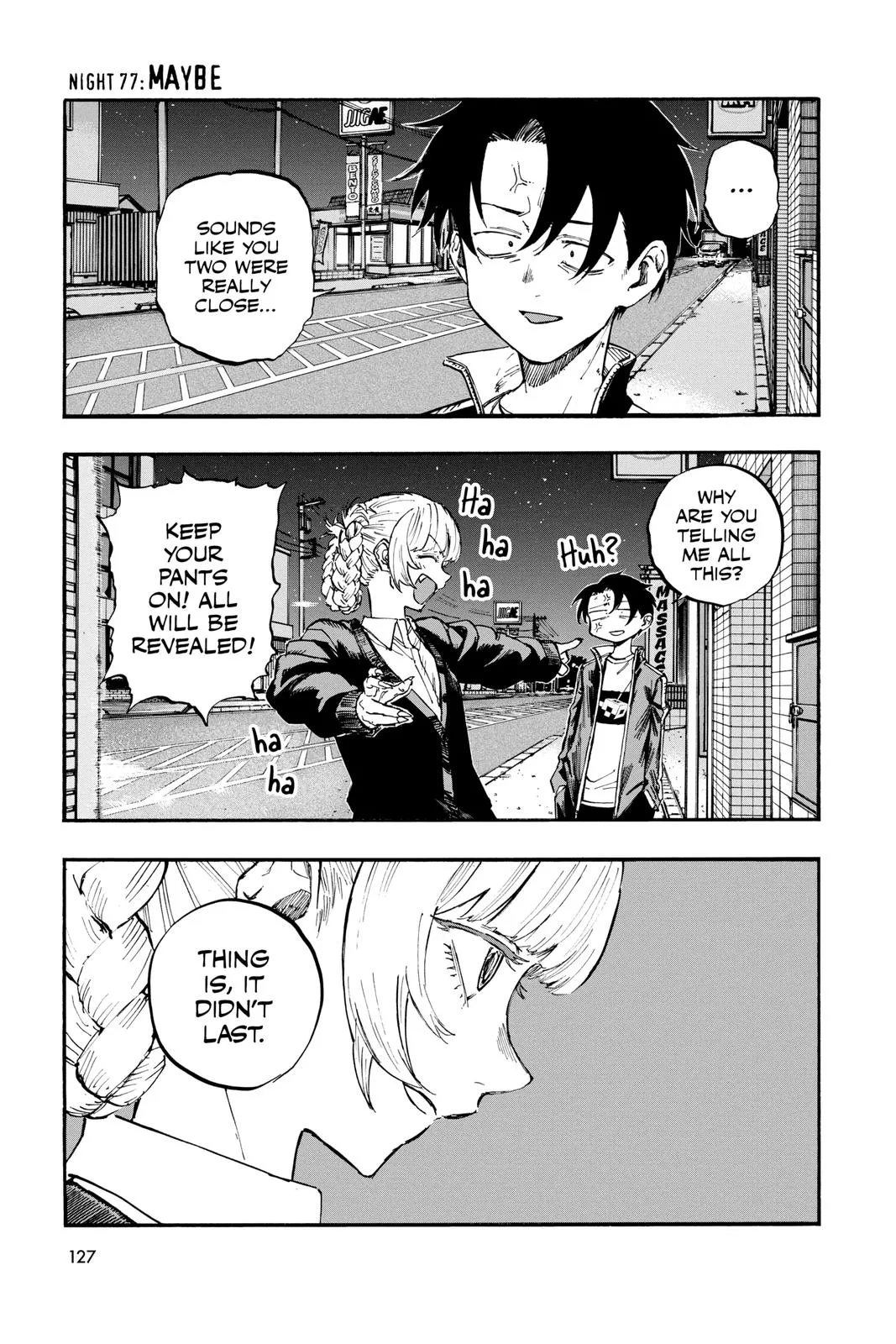 Read Yofukashi no Uta Chapter 77 Online