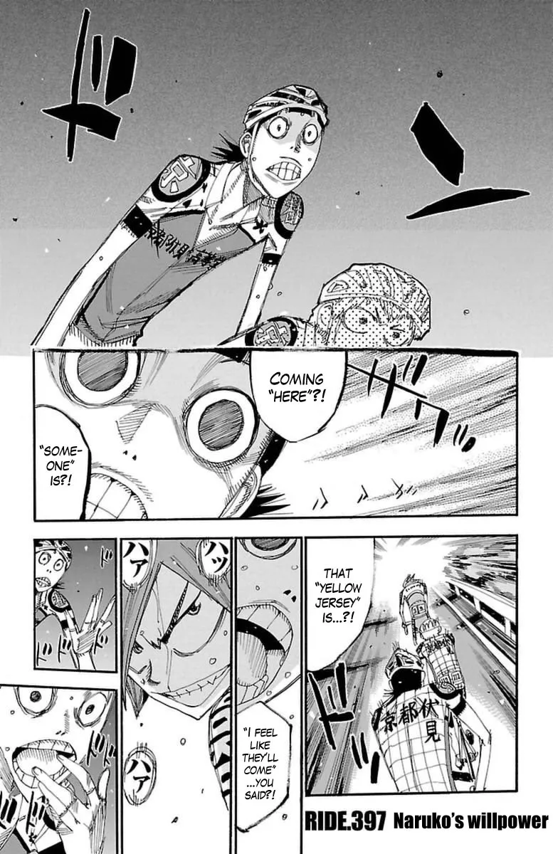 Read Yowamushi Pedal Chapter 397 - Naruko's willpower Online