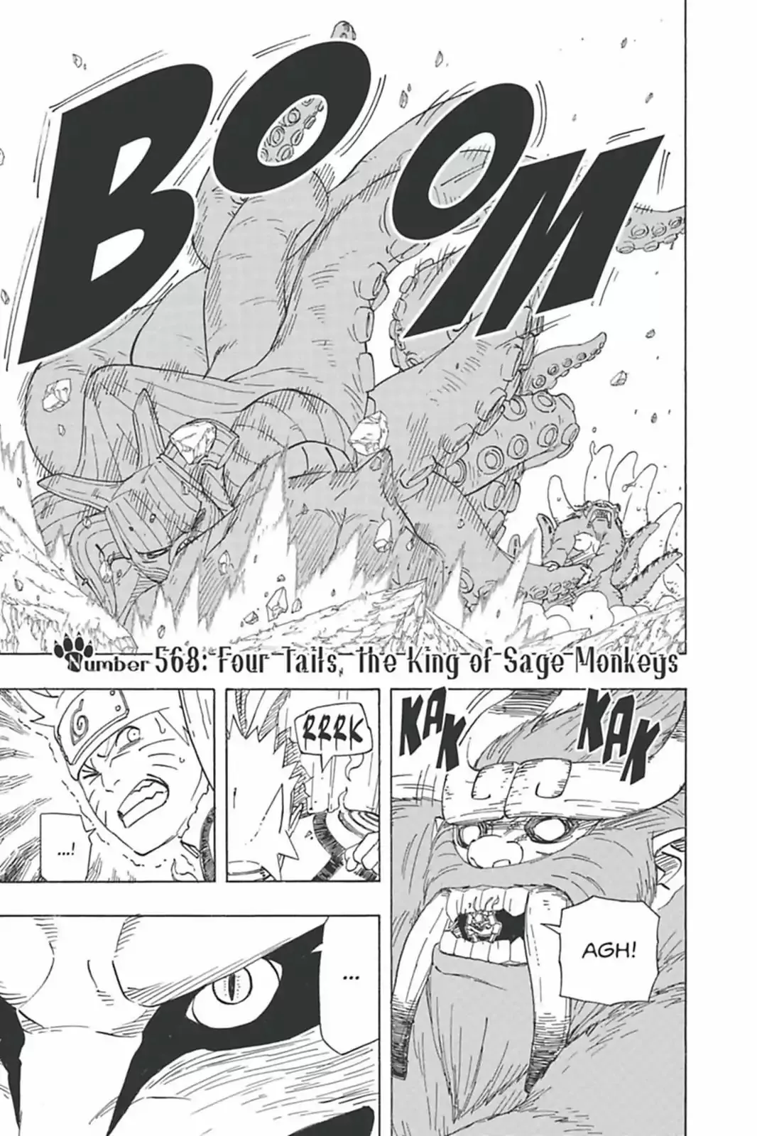 Read Naruto Chapter 568 - Four Tails, The King Of Sage Monkeys Online