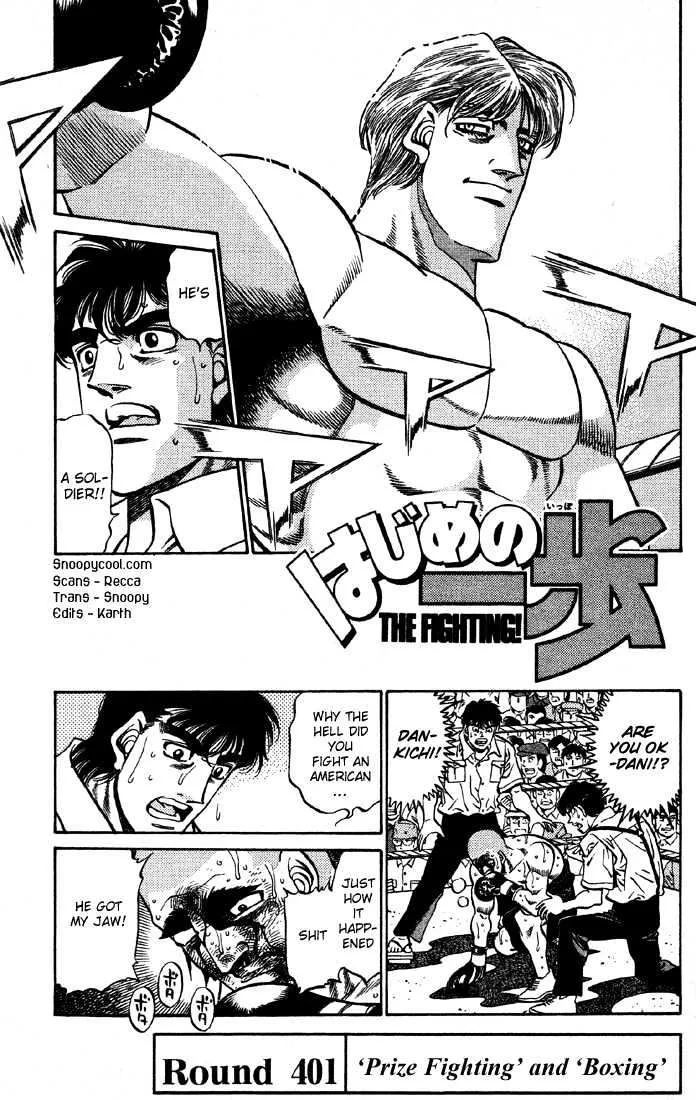 Read Hajime no Ippo Chapter 401 - "Prize Fighting" and "Boxing" Online