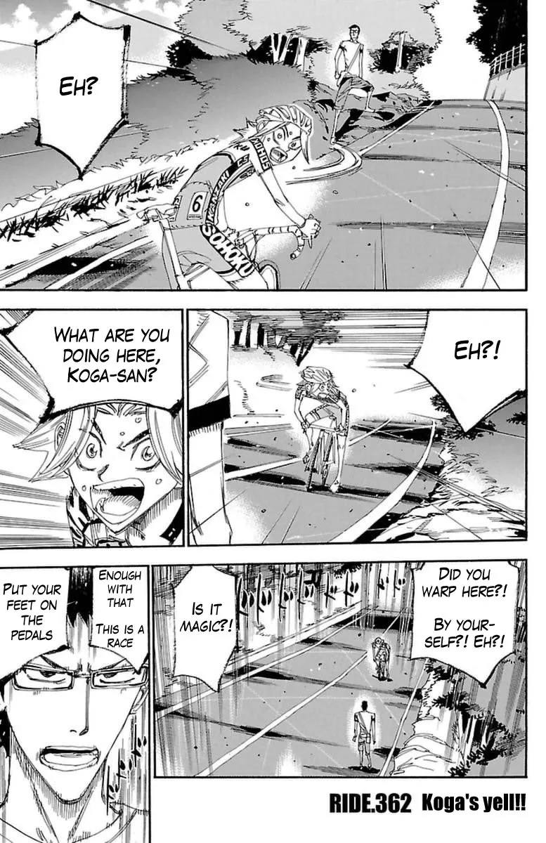 Read Yowamushi Pedal Chapter 362 - Koga's Yell!! Online