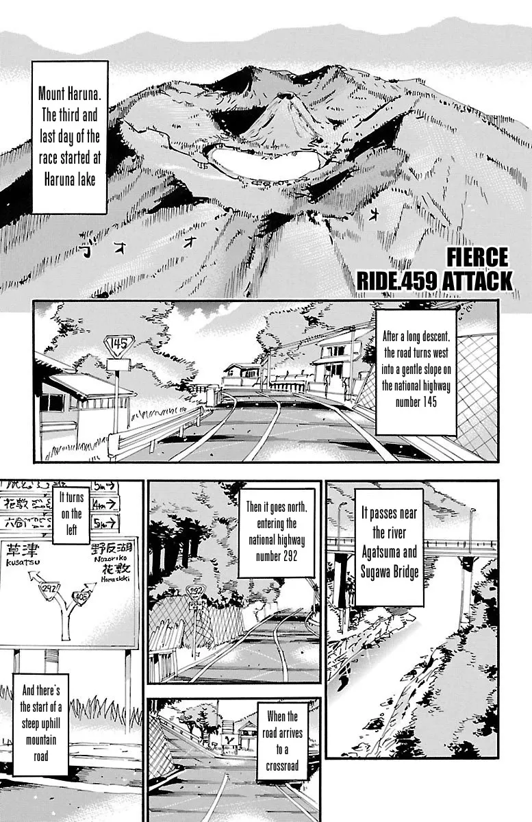 Read Yowamushi Pedal Chapter 459 - Fierce Attack Online