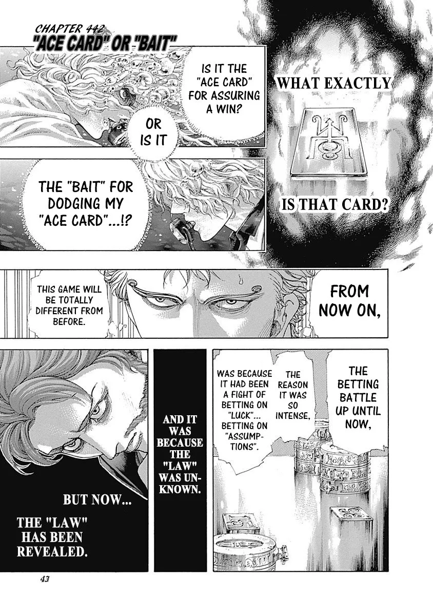 Read Usogui Chapter 442 - "Ace Card" Or "Bait" Online