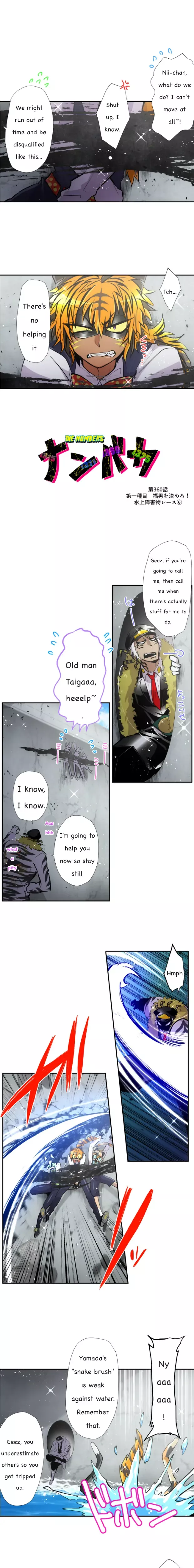 Read Nanbaka Chapter 360 - Event 1 Let's Decide Who's Lucky! Obstacle Race on the Water 6 Online