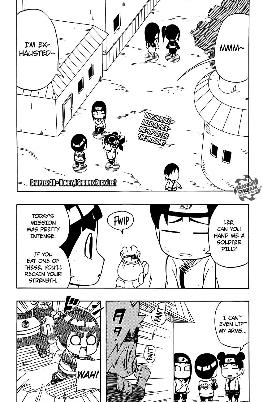 Read Rock Lee no Seishun Full-Power Ninden Chapter 30 - Honey, I Shrunk Rock Lee! Online