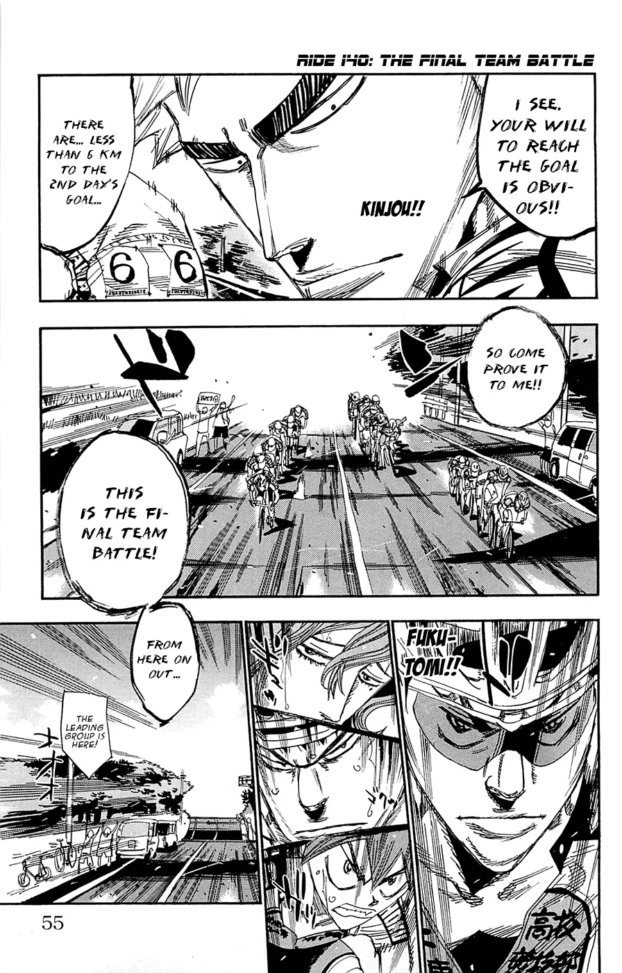 Read Yowamushi Pedal Chapter 140 - The Last Team Strategy Online