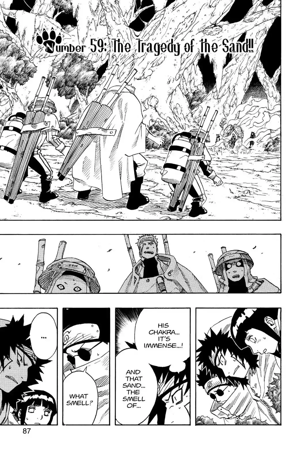 Read Naruto Chapter 59 - The Tragedy Of The Sand!! Online