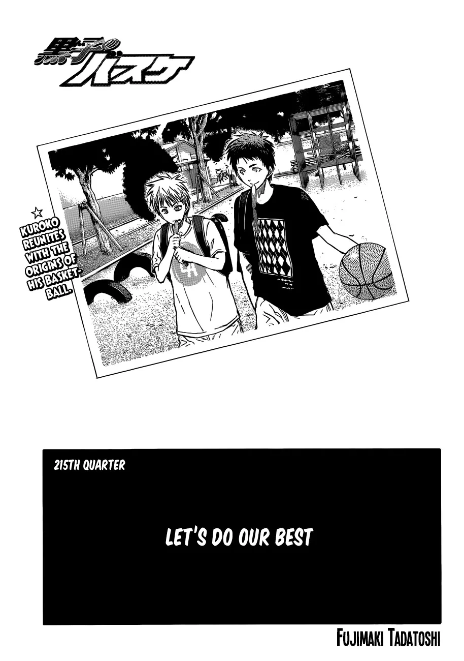 Read Kuroko no Basket Chapter 215 - Let's Do Our Best Online