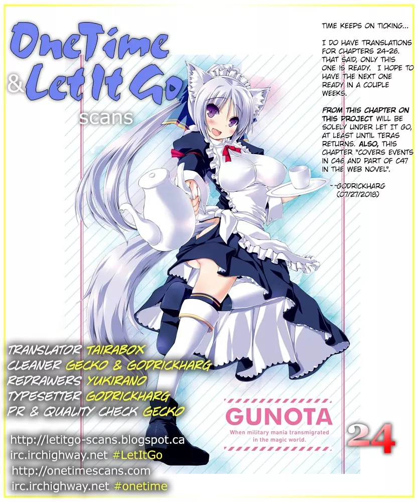 Read Gunota ga Mahou Sekai ni Tensei Shitara, Gendai Heiki de Guntai Harem o Tsukucchaimashita!? Chapter 24 Online