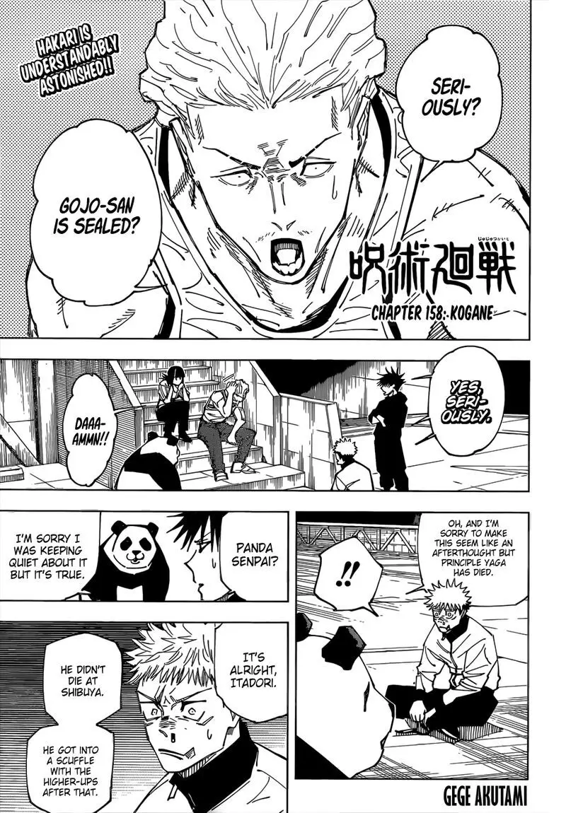 Read Jujutsu Kaisen Chapter 158 Online