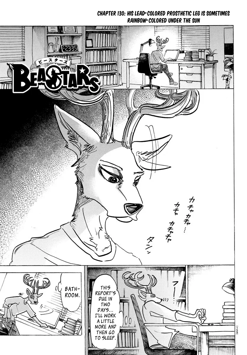 Read Beastars Chapter 130 - His Lead-Colored Prosthetic Leg is Sometimes Rainbow-Colored Under the Sun Online